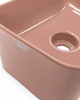 Vitruvit MINIMAL ceramiczna umywalka nablatowa prostokątna 40 x 25 cm Quartz mat z korkiem klik klak Thulite (wyprzedaż ekspozycyjna)