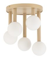 PERLA 5 plafon złoty beż