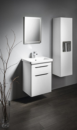 ELLA szafka umywalkowa 46,5x65x38,5cm, 2 szuflady, biała