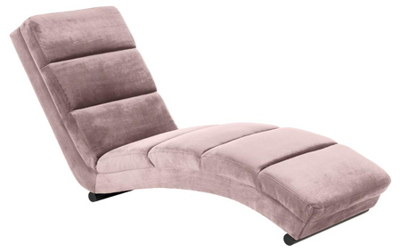 Szezlong Slinky – dusty rose welur, pikowania poziome ACTONA