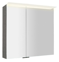 LINEX szafka z lustrem,oświetlenie LED, 80x70x15cm, dąb srebrny