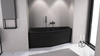 TIGRA L wanna asymetryczna 170x80x46cm, lewa, czarny mat