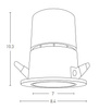 DOWNLIGHT SPOT LED 15W WHITE MATT - BLACK MATT REFLECTOR