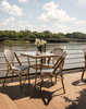 Krzesło ogrodowe CAFE PARIS białe rattan
