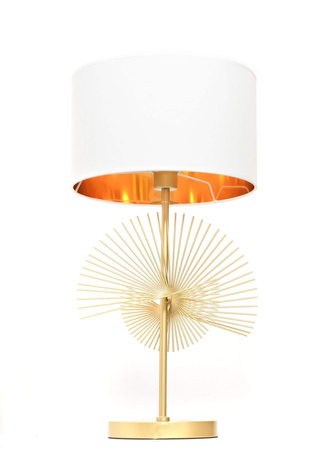 GLAMOUR LAMPA NOCNA BIAŁO-ZŁOTA FONTI
