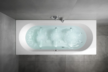 VIVA B wanna z hydromasażem, 175x80x47cm, Highline Hydro-Air, chrom