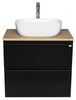 ALTAIR szafka z blatem 68 cm, dąb czarny mat/emporio