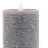 LED 1 Wick Candle Grey 3pk 70x70x150mm