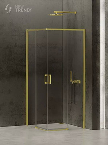 KABINA PRIME LIGHT GOLD PROSTOKĄTNA U 90x120x200 CZYSTE 6mm ACTIVE SHIELD