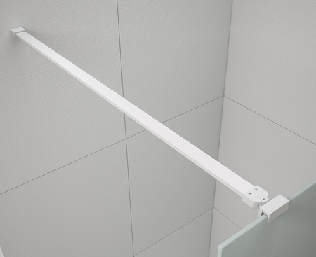 ESCA WHITE MATT jednoczęściowa kabina przysznicowa Walk-In, szklo dymione, 1500 mm