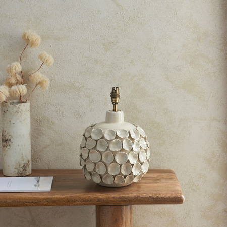 Borello Table Lamp Base Ivory Crackle Glaze