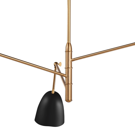 Lampa wisząca RAGNO czarna 150 cm