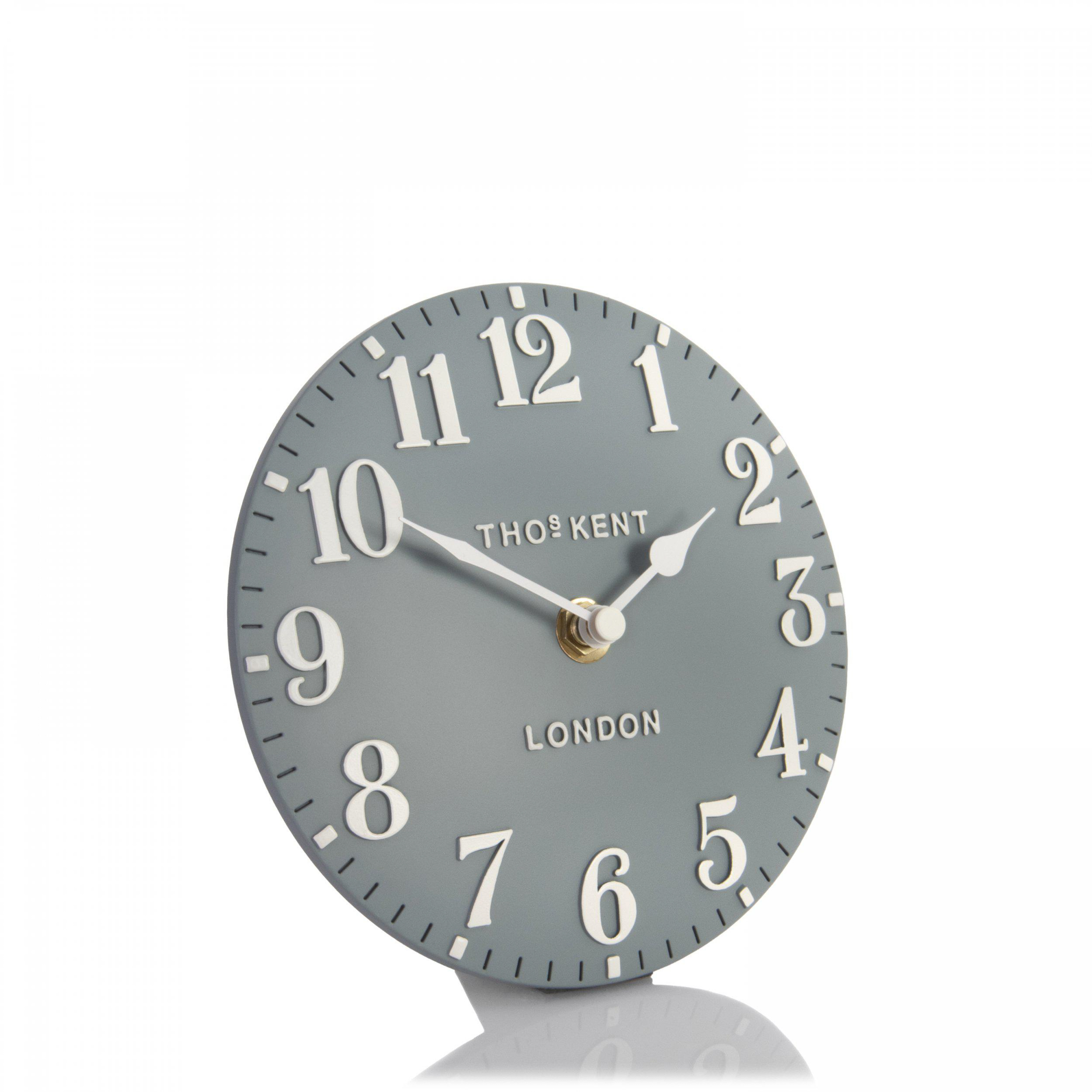 Zegar kominkowy Arabic – Flax Blue, 15 × 5 × 15 cm