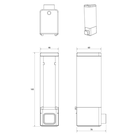 OLMO dozownik mydła płynnego 350ml, chrom