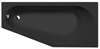 TIGRA R wanna asymetryczna 170x80x46cm, prawa, czarny mat