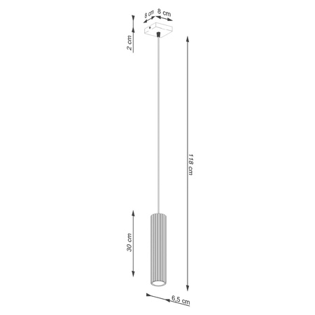 Lampa wisząca KARBON 1 zielony oliwkowy
