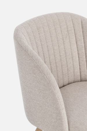 Krzesło BIZZOTTO QUEEN – taupe / naturalny (2 szt.)