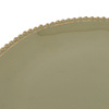 Organic Beaded Dinner Plate Olive (4pk) D280mm