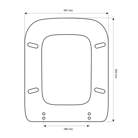 WALDORF deska WC, Soft Close, biała/chrom