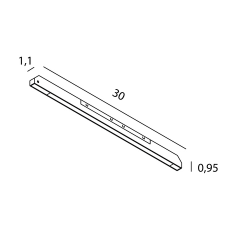 MAXLIGHT N0008N linia 6W Czarna płaska On-Off- MICRO11