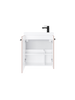 Szafka łazienkowa wisząca z umywalką 55 cm rose mat uchwyt czarny mat NOOK 010-SU55-12+TR41366