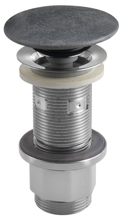 Korek umywalkowy 5/4'', klik-klak, betonowy grzybek, 10-80mm, srebrny mat