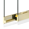 Parawan nawannowy SENSI LIGHT GOLD 1D U 85x150 szkło czyste 5mm Active Shield 2.0