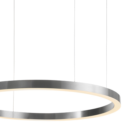 Lampa wisząca CIRCLE 120 cm - LED, ring nikiel szczotkowany
