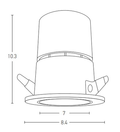 DOWNLIGHT SPOT LED 15W WHITE MATT - BLACK MATT REFLECTOR