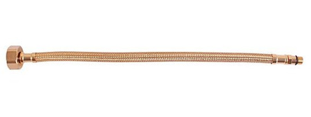 Wąż przyłączeniowy nierdzewny M10x3/8", 35cm, złoto