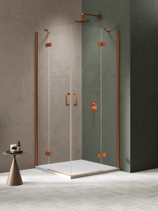 Kabina NESTA COPPER BRUSHED 2D prostokątna  120x80x200 czyste 6mm Active Shield 2.0