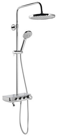 FARRAO zestaw prysznicowy z baterią, wylewka, chrom