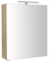 RIWA szafka z lustrem, oświetlenie LED, 60x70x17cm, wiąz Bardini