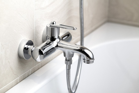 BEBÉ bateria wannowa ścienna, chrom