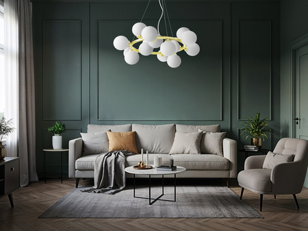 NOWOCZESNA LAMPA WISZĄCA KLASYCZNE ZŁOTO MARSIADA W15
