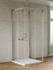 NZ2 Kabina prysznicowa PRIME NICKEL BRUSHED 2D prostokątna przyścienna L 90x70x200 szkło czyste 6mm Active Shield 2.0
