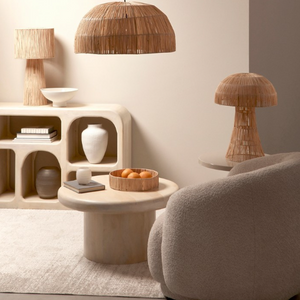 Stolik kawowy BIZZOTTO LOPEZ Ø75 naturalny – drewno mango, nowoczesny design