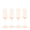 Flute Glass Amber (4pk) 74x74x230mm