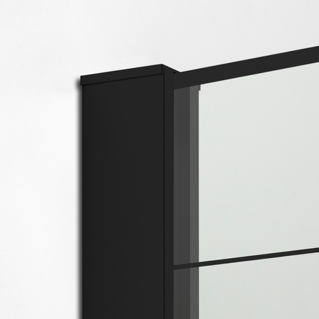 KABINA NEW MODUS BLACK WALK-IN U 150x100x200 KRATKA - CZYSTE 8mm ACTIVE SHIELD