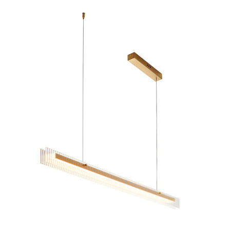 Lampa wisząca LONGIN-120 - LED, złota listwa ze szklaną obudową