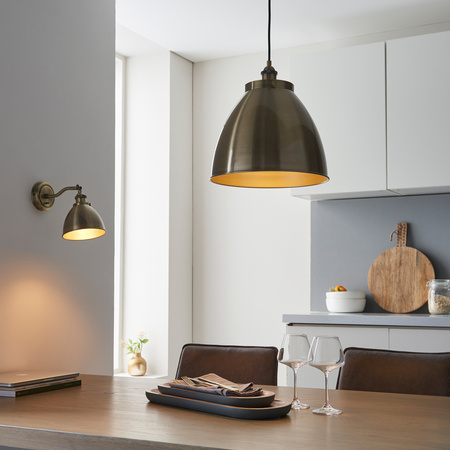 Franklin Pendant Light Antique Brass 400x1565mm