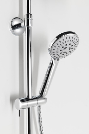 FARRAO zestaw prysznicowy z baterią, wylewka, chrom
