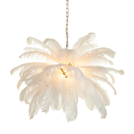 Lampa wisząca EMU 100 cm - pióra białe