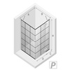 KABINA NEW RENOMA BLACK PROSTOKĄTNA P 100x80x195 KRATKA - CZYSTE 6mm ACTIVE SHIELD