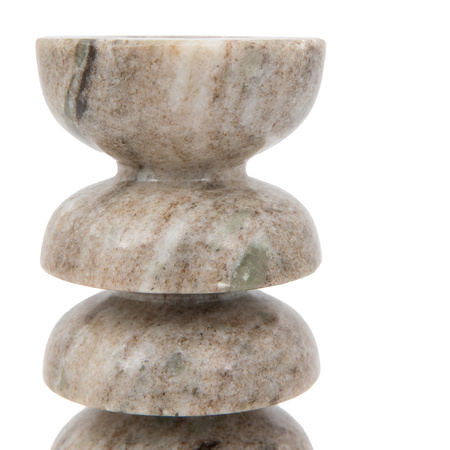 Azuaga Marble Candlestick Sandstone S/2 100/150mm