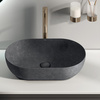 RAK Ceramics SKIN Umywalka slim nablatowa owalna 55x35 cm Carbon Concrete - Efekt kamienia 