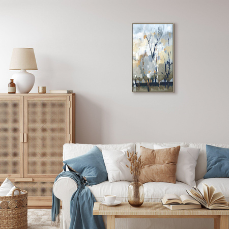 Silver Birch Blues Framed Canvas 670x28x400mm