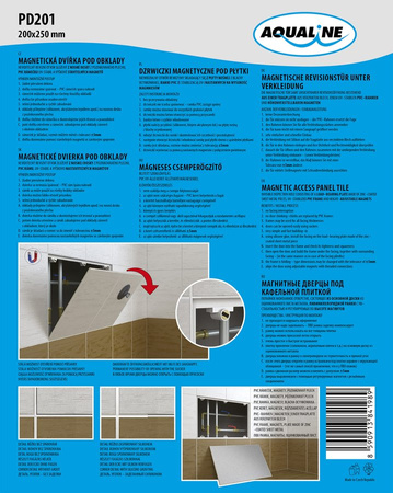 Drzwiczki rewizyjne magnetyczne pod płytki 200x250