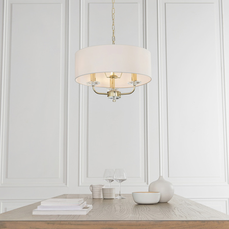 Nixon 3 Pendant Light Brass