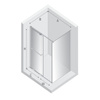 Kabina prysznicowa SMART COPPER BRUSHED 1D prostokątna U 120x100x200 szkło czyste 8mm Active Shield 2.0 - UCHWYT RELING